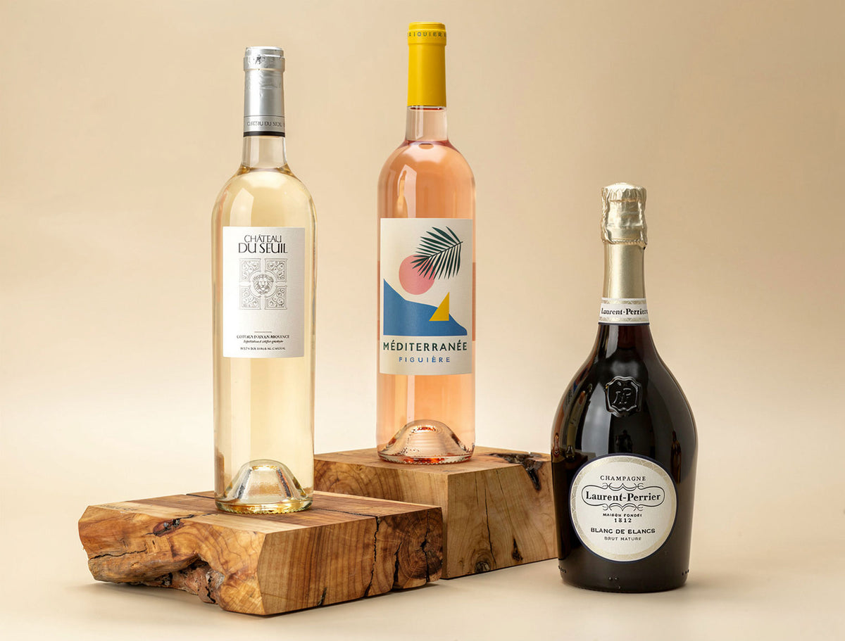 Assortiment de trois vins à offrir 